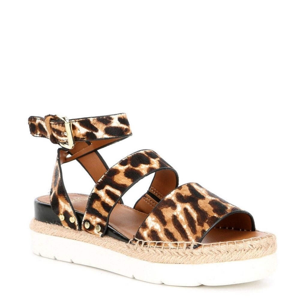 Franco Sarto Leopard Espadrille Sandals